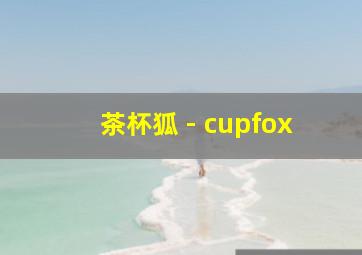 茶杯狐 - cupfox